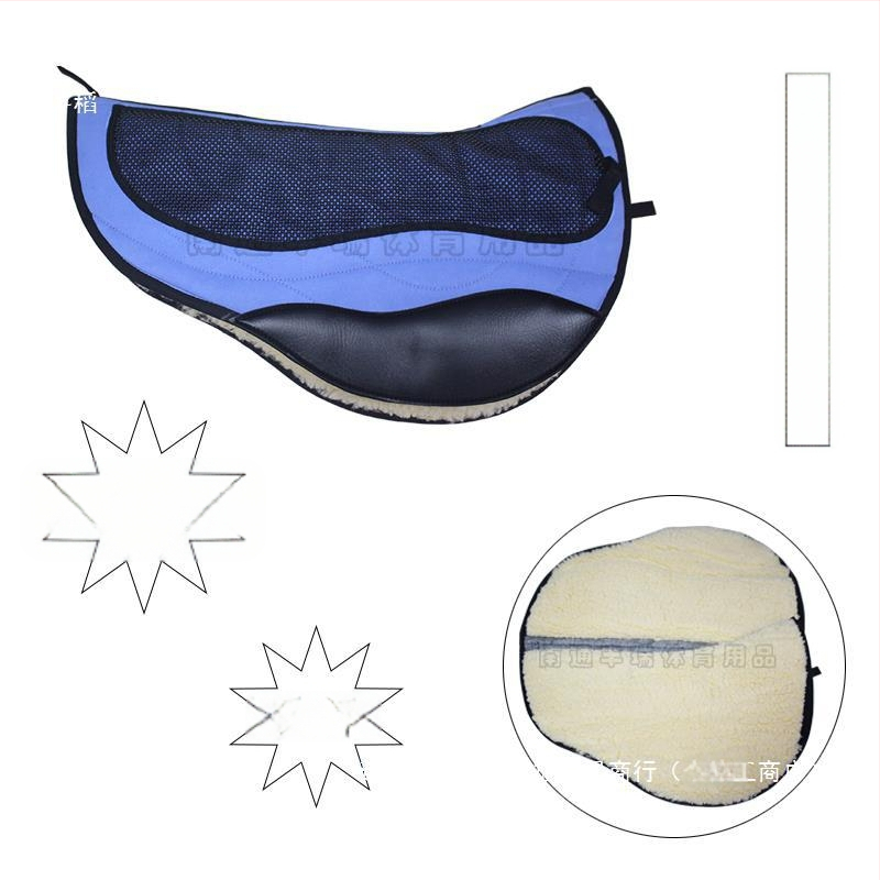 Vastagított ütéscsillapító nyeregvédő Brit Hosszútávú Lovaglás Izzadságvédő Gyapjúpárna Csúszásgátló Csúszásgátló Párna Izzadságtartó Lovas Hám