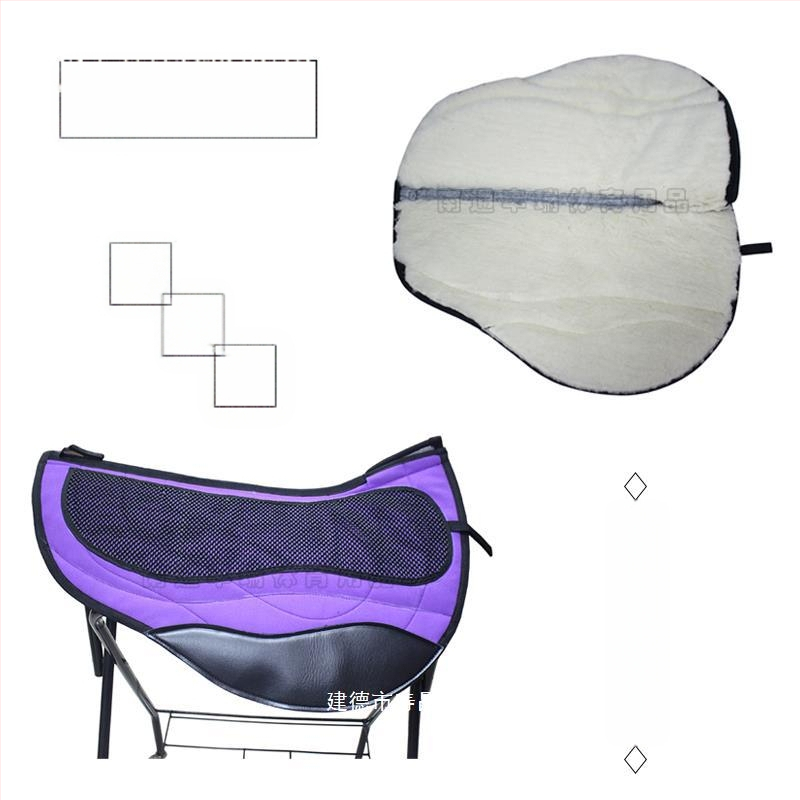 Vastagított ütéscsillapító nyeregvédő Brit Hosszútávú Lovaglás Izzadságvédő Gyapjúpárna Csúszásgátló Csúszásgátló Párna Izzadságtartó Lovas Hám