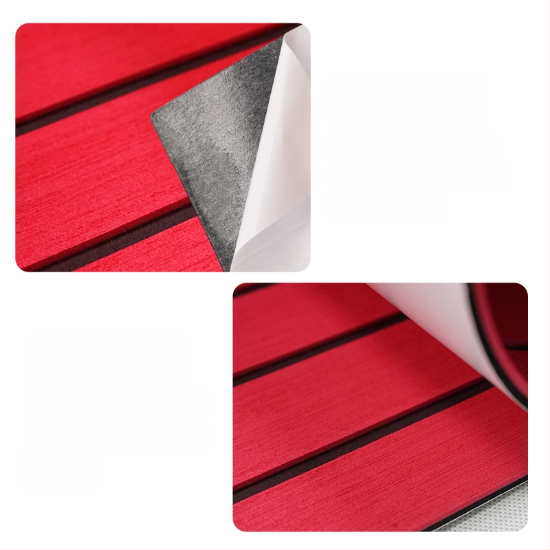 HD rūpnīcas noliktavā Jahtu kajaks Makšķerēšanas laiva Sarkans Melns eva Imitācijas tīkkoks Neslīdošs paklājiņš Augsta blīvuma UV izturīgs