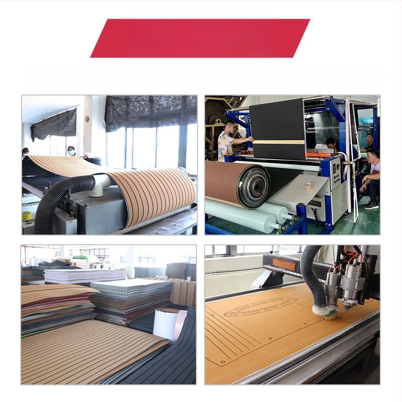 HD rūpnīcas noliktavā Jahtu kajaks Makšķerēšanas laiva Sarkans Melns eva Imitācijas tīkkoks Neslīdošs paklājiņš Augsta blīvuma UV izturīgs