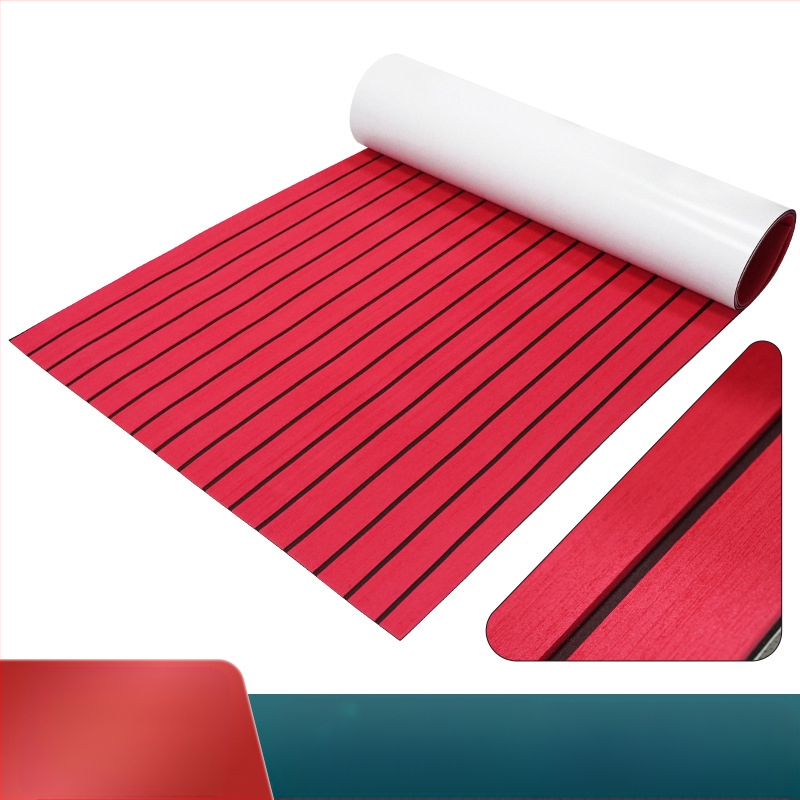 HD rūpnīcas noliktavā Jahtu kajaks Makšķerēšanas laiva Sarkans Melns eva Imitācijas tīkkoks Neslīdošs paklājiņš Augsta blīvuma UV izturīgs