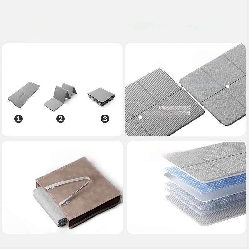 Határokon átnyúló gyártók nagykereskedelmi TPE összecsukható jóga vastagított csúszásmentes szőnyeg ebédszüneti szőnyeg kültéri jógaszőnyeg diák ebédszüneti szőnyeg