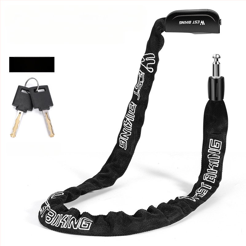 WEST BIKING dviračio užraktas su apsauga nuo vagystės, rakto užraktas, kalnų dviračio, elektrinio automobilio grandinės užraktas, akumuliatorinis automobilio grandinės užraktas