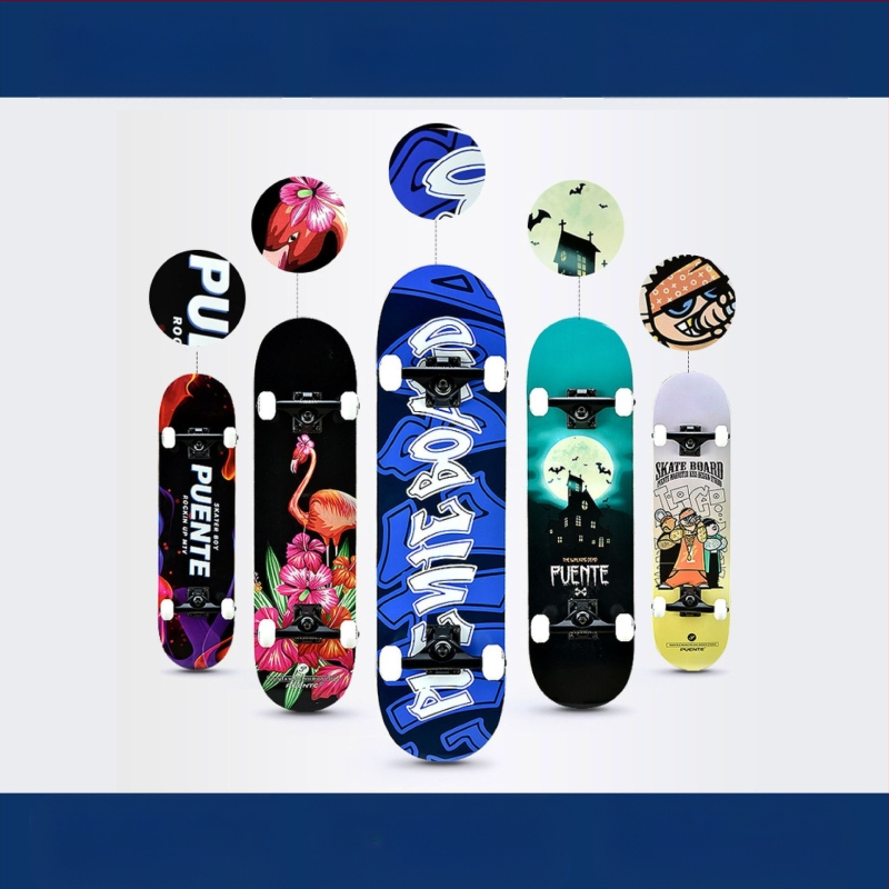 Puente rula neljarattaline topeltkaldega rula täiskasvanutele ja lastele, poiste ja tüdrukute tänavalongboard, maastikul rula tootja