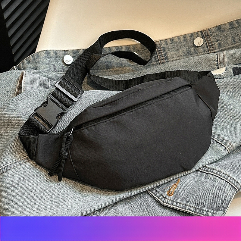 Jauna sieviešu jostas soma 2025 lielas ietilpības vienkārša tīras krāsas plecu soma vīriešu ikdienas krūšu soma moderna plecu soma