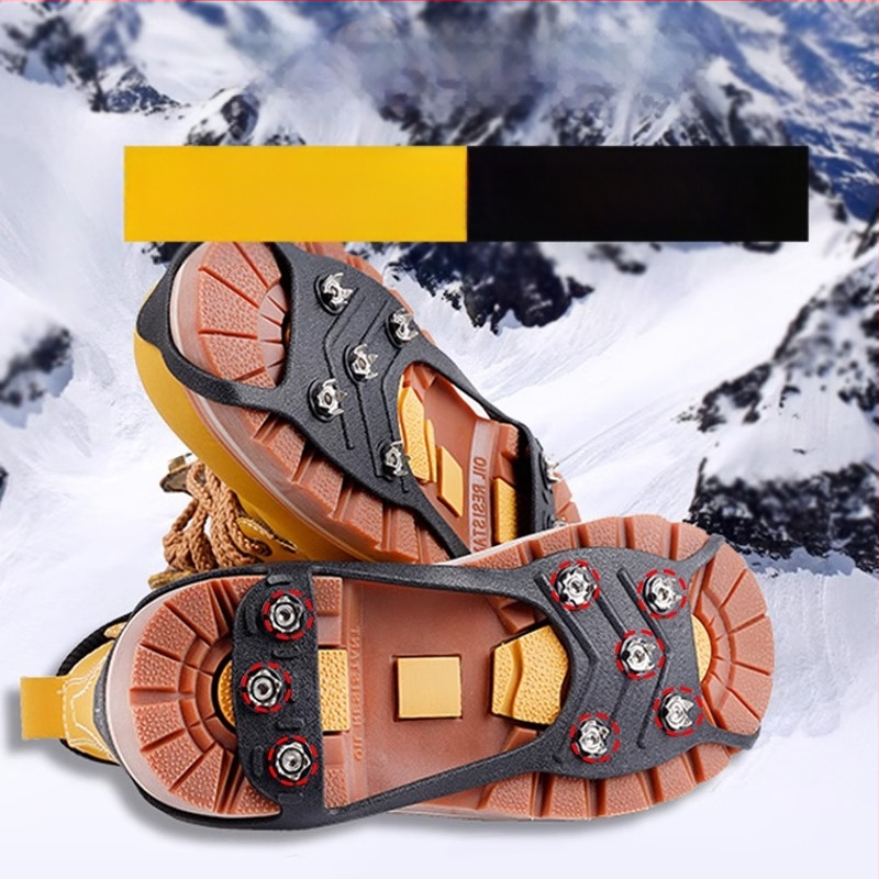 Външен неплъзгащ се леден нокът 5 нокти 8 зъба сняг селски снежен сезон ледена повърхност лека скална катерене снежен уловител за обувки неплъзгащ се калъф за обувки леден нокът
