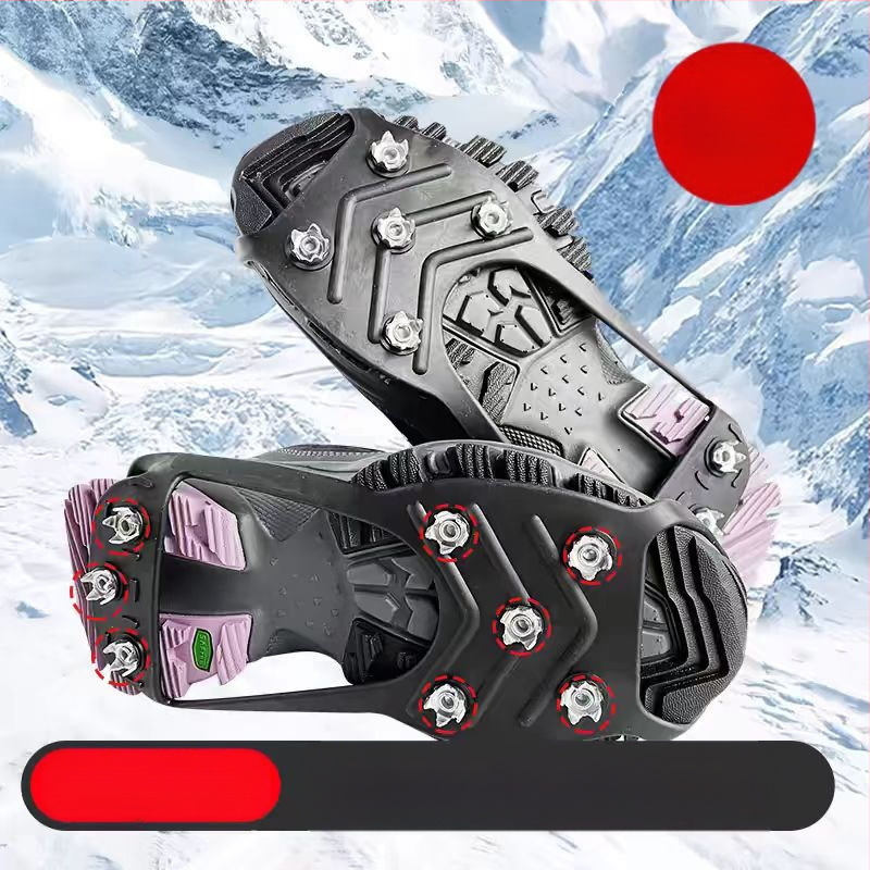 Външен неплъзгащ се леден нокът 5 нокти 8 зъба сняг селски снежен сезон ледена повърхност лека скална катерене снежен уловител за обувки неплъзгащ се калъф за обувки леден нокът
