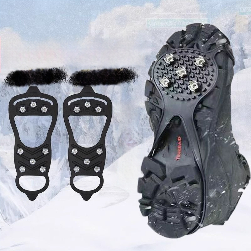 Външен неплъзгащ се леден нокът 5 нокти 8 зъба сняг селски снежен сезон ледена повърхност лека скална катерене снежен уловител за обувки неплъзгащ се калъф за обувки леден нокът