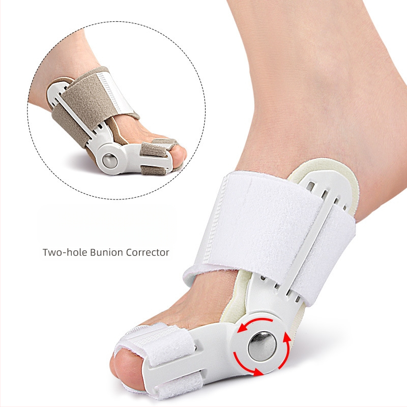 Laos olev kahe auguga suure varba valgus varba eraldaja jala luu valgus hallux valgus sobib nii päevaseks kui ka öiseks kasutamiseks