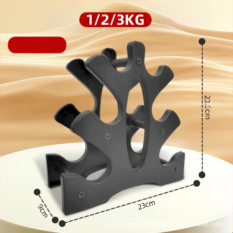 Mažas hantelių stovas, moteriškas hantelių laikymo stovas, vyrų fitneso įranga, buitinis vaikų šešiakampis mažas matinis varpelio laikiklis