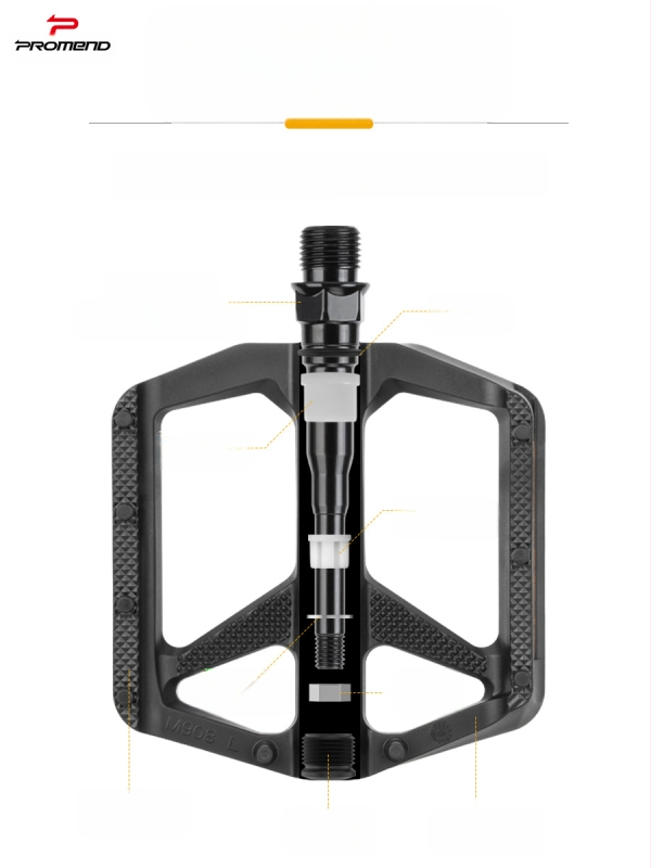 „Promend“ dviračio pedalas su nailono diržu, atšvaitu, dvigubu integruotu neslystančiu vinimi, kalnų dviračio pedalas