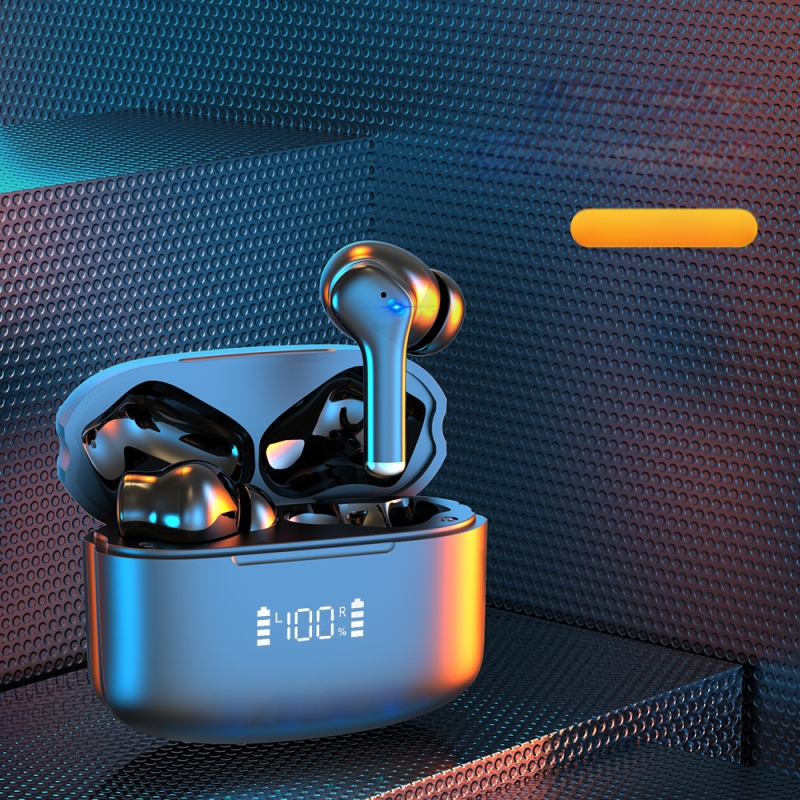 Privataus modelio naujos triukšmo mažinimo ausinės ANC + ENC triukšmo mažinimo „Bluetooth“ ausinės skaitmeniniu ekranu „Bluetooth“ ausinės sportinės ausinės