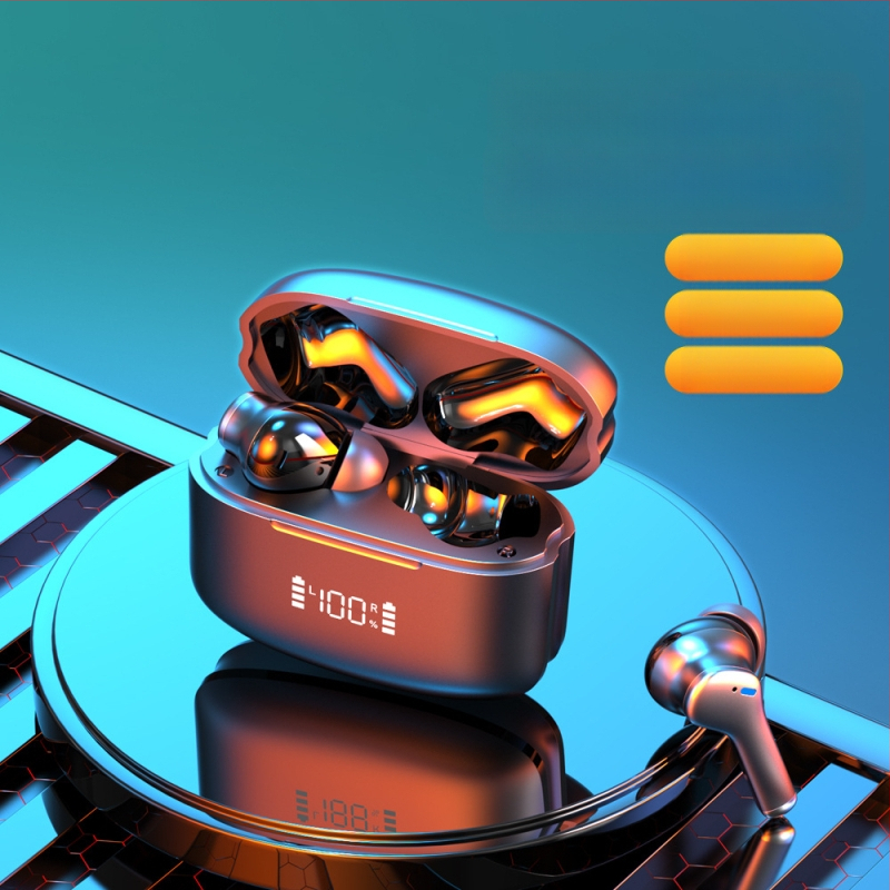 Privataus modelio naujos triukšmo mažinimo ausinės ANC + ENC triukšmo mažinimo „Bluetooth“ ausinės skaitmeniniu ekranu „Bluetooth“ ausinės sportinės ausinės