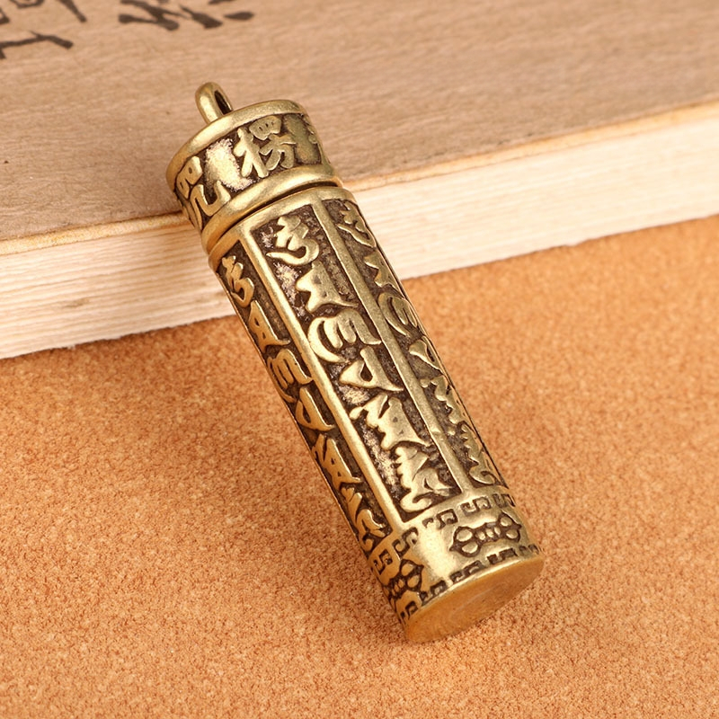 Куха чианска мантра месингова ключодържател персонализиран креативен ключодържател за кола висулка бижута подарък висулка