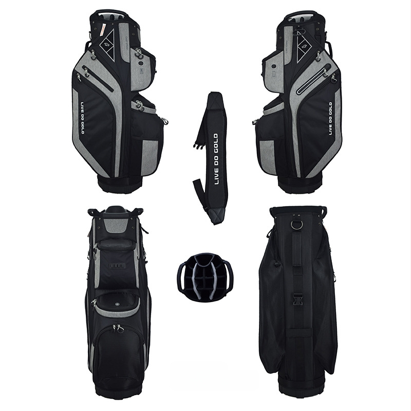 Neperšlampamas golfo vežimėlio krepšys T400 snaigės audinio EVA plastikinis galvos rėmas lauko sportui Nešiojamas golfas