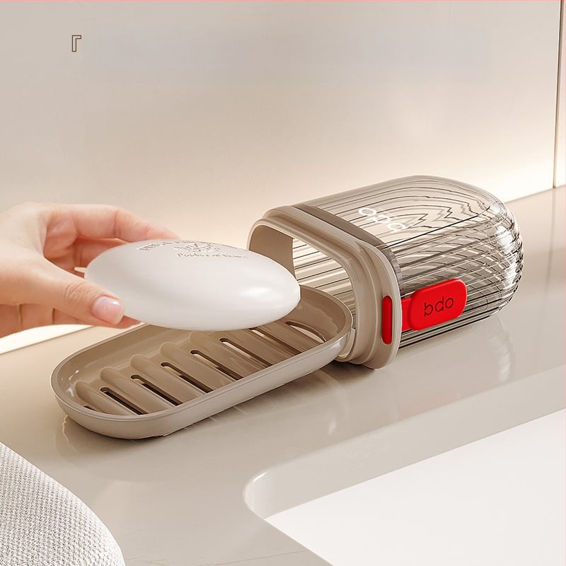 Etravel Easy Travel Σαπουνόκουτο Ταξιδιού Δημιουργικό Σκεπαστό Σφραγισμένο Σαπουνόκουτο Αποχέτευσης Φορητό Αποθήκευση Επαγγελματικών Ταξιδιών