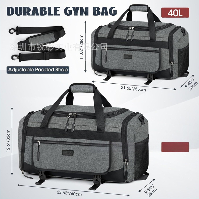 Mitrās un sausās atdalīšanas fitnesa soma, pārrobežu, Oksfordas auduma uzglabāšanas soma, īpaši viegla ceļojumu soma, bagāžas soma, jogas soma, antibakteriāla, ūdensizturīga