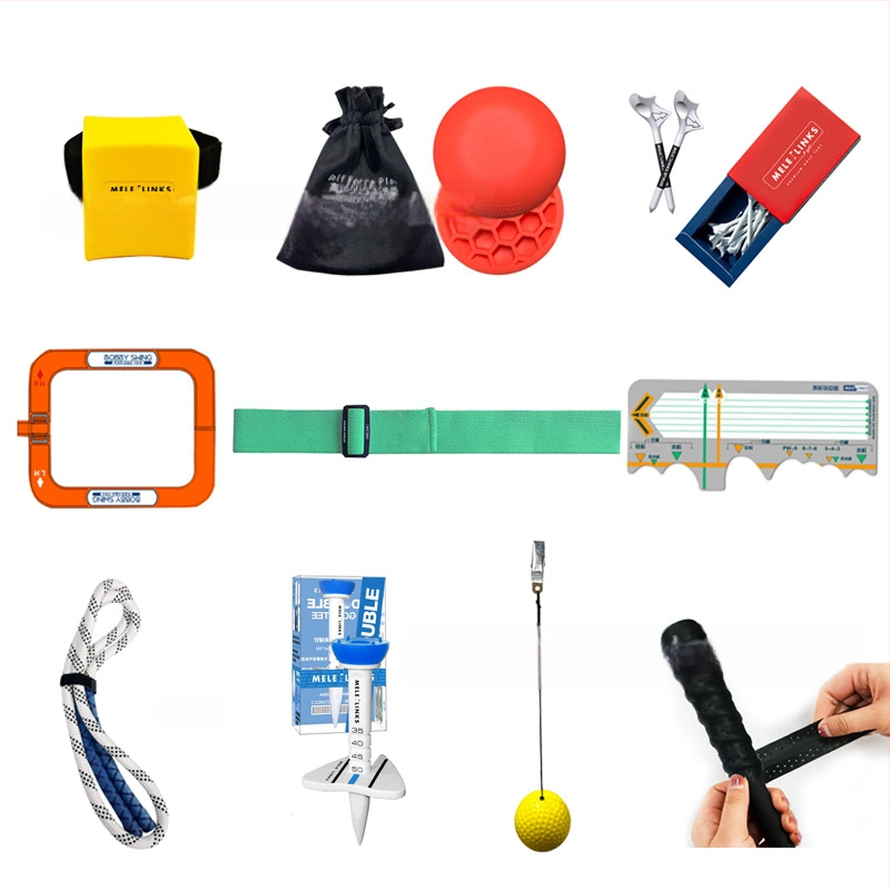 Golf Swing edző swing erős kötél putter kocka 10°-os ferde golyótámasz forgó fix edző