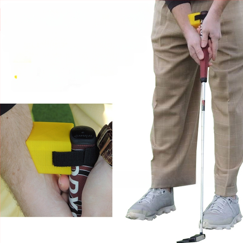 Golf Swing edző swing erős kötél putter kocka 10°-os ferde golyótámasz forgó fix edző