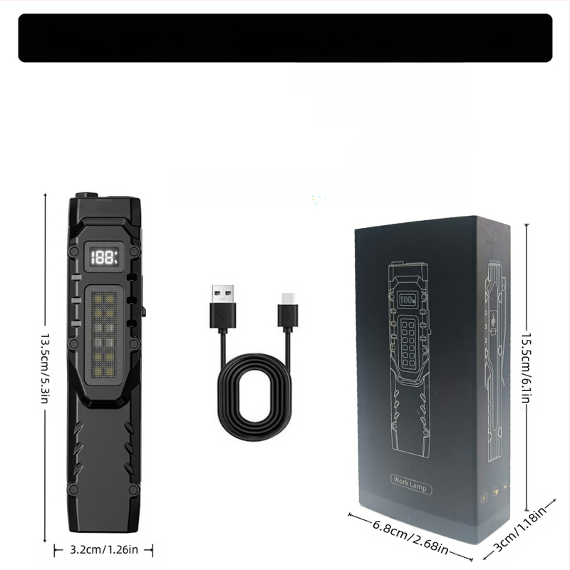 Kültéri Edc zseblámpa kulcstartó lámpa többfunkciós újratölthető kültéri munkalámpa három fényforrású hordozható erős fényű zseblámpa