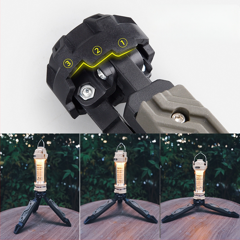 Taktikai szélállvány asztali kültéri lámpaállvány kemping mobiltelefon élő mikro egyetlen kamera stabilizátor kemping lámpaállvány