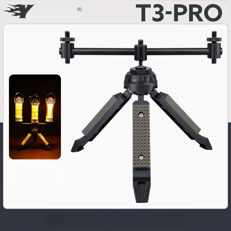 Taktikai szélállvány asztali kültéri lámpaállvány kemping mobiltelefon élő mikro egyetlen kamera stabilizátor kemping lámpaállvány