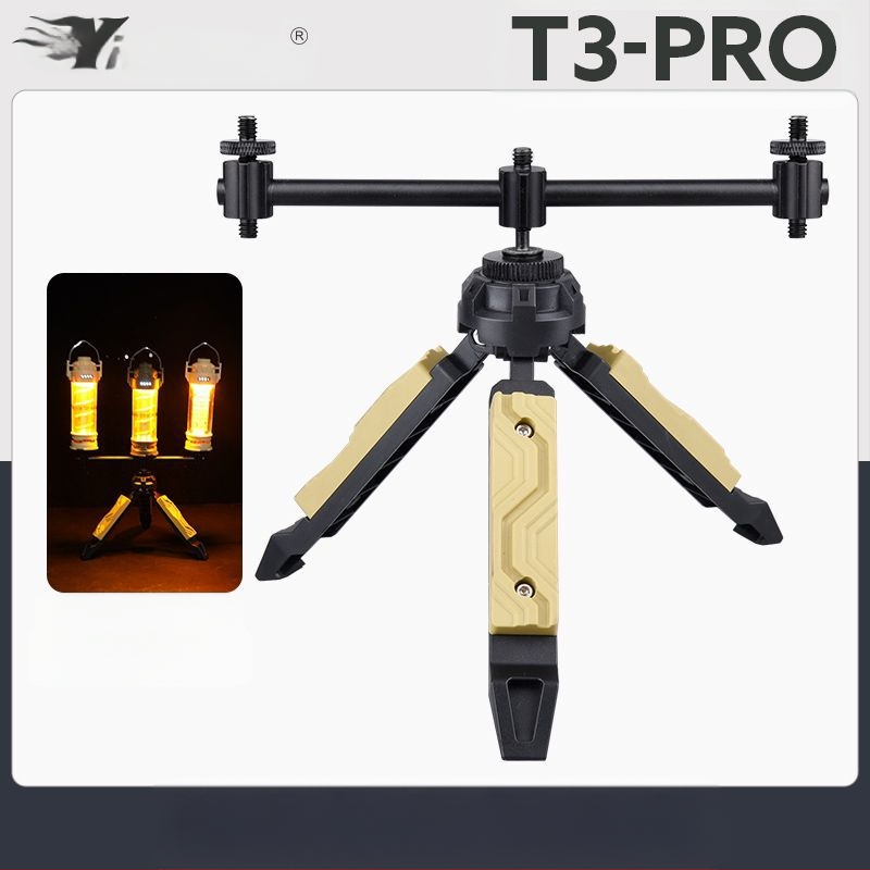 Taktikai szélállvány asztali kültéri lámpaállvány kemping mobiltelefon élő mikro egyetlen kamera stabilizátor kemping lámpaállvány