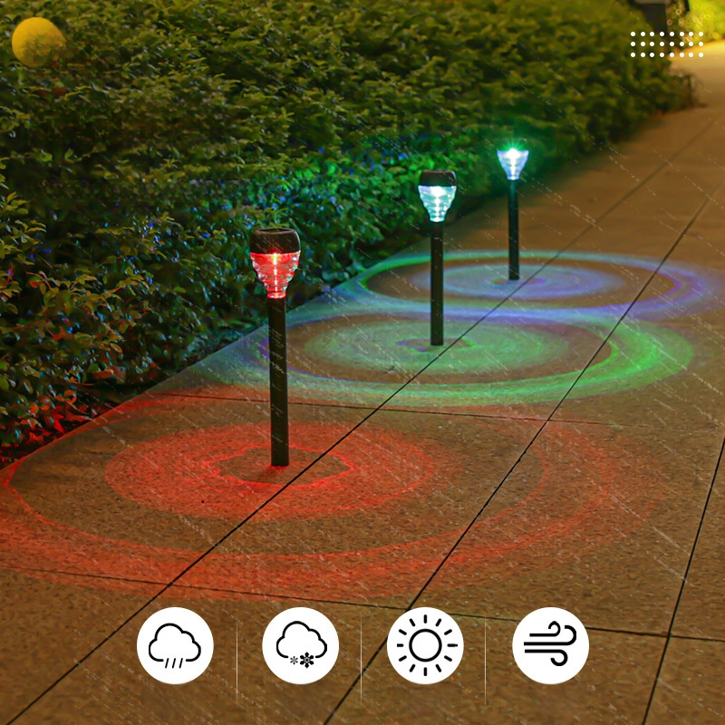 Saulės energija varoma vejos šviesa ir šešėlis, kiemo sodo dekoracija, lauko vandeniui atspari naktinė lempa, kraštovaizdžio atmosferos šviesa