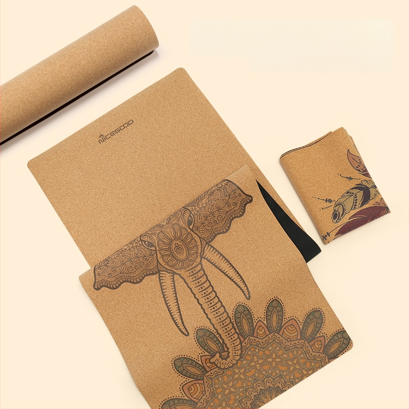 Nagoudi kummist libisemiskindla haardega löögisummutus paksendatud meeste joogaharjutuste korgist kokkupandav rätikujoogamatt