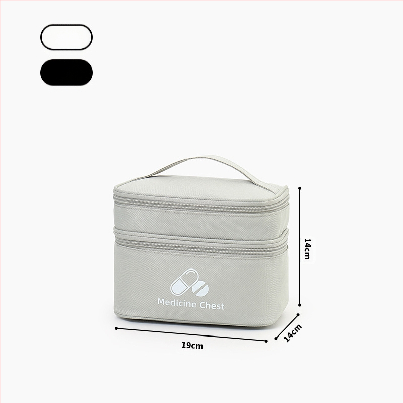 Új hordozható kétrétegű elsősegélytáska járványmegelőzési egészségügyi táska háztartási életmentő táska kültéri vészhelyzeti járványmegelőzési tárolótáska