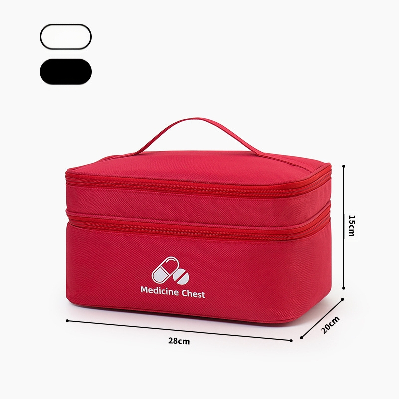 Új hordozható kétrétegű elsősegélytáska járványmegelőzési egészségügyi táska háztartási életmentő táska kültéri vészhelyzeti járványmegelőzési tárolótáska