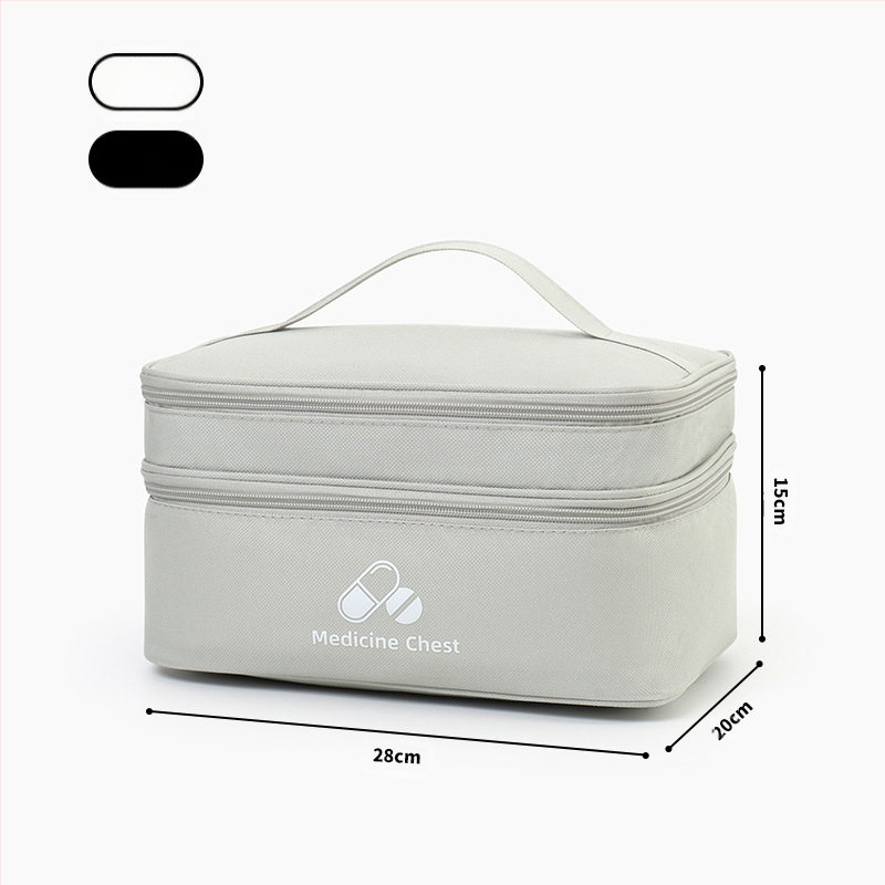 Új hordozható kétrétegű elsősegélytáska járványmegelőzési egészségügyi táska háztartási életmentő táska kültéri vészhelyzeti járványmegelőzési tárolótáska