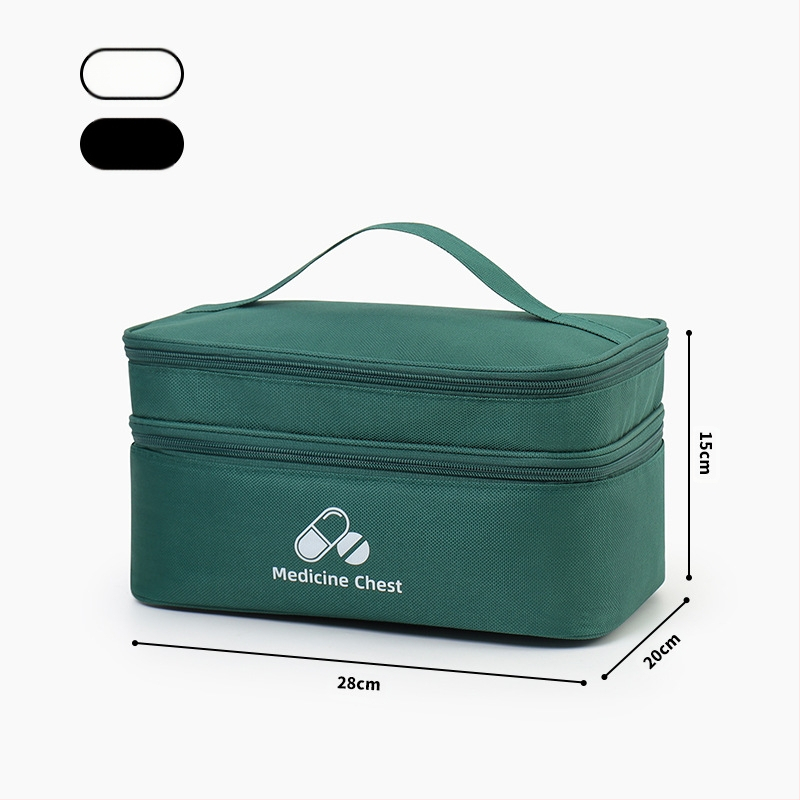 Új hordozható kétrétegű elsősegélytáska járványmegelőzési egészségügyi táska háztartási életmentő táska kültéri vészhelyzeti járványmegelőzési tárolótáska