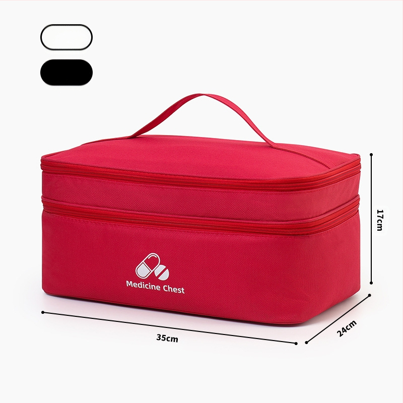 Új hordozható kétrétegű elsősegélytáska járványmegelőzési egészségügyi táska háztartási életmentő táska kültéri vészhelyzeti járványmegelőzési tárolótáska