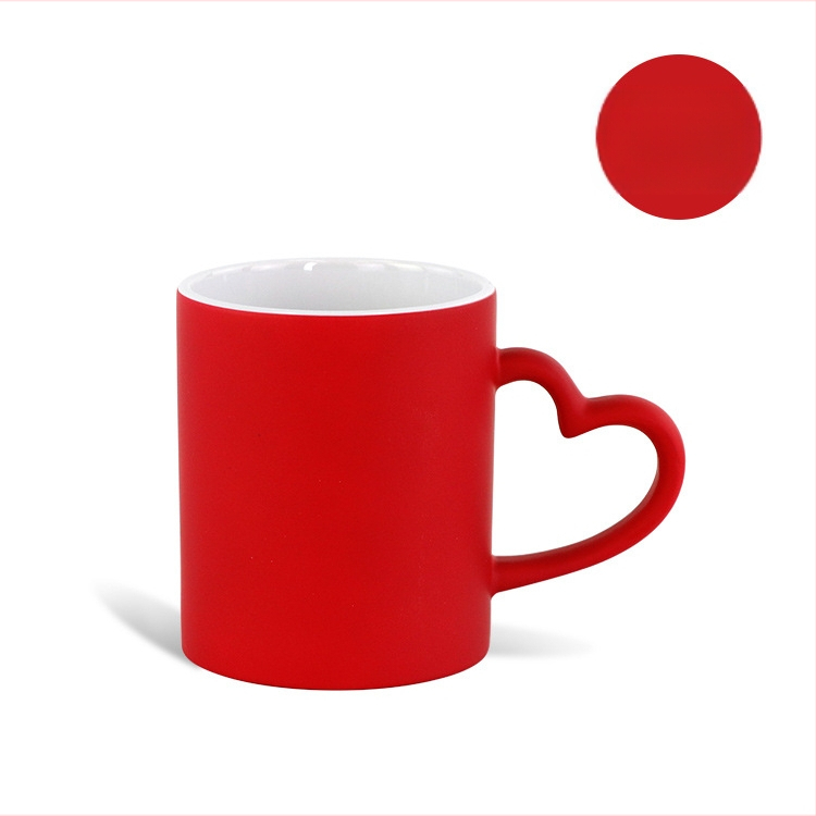 Soojusülekande tass isikupärastatud loominguline trükkimine fotograafiline pilt südame kruus armastus jäätunud värvimuutus kinketass