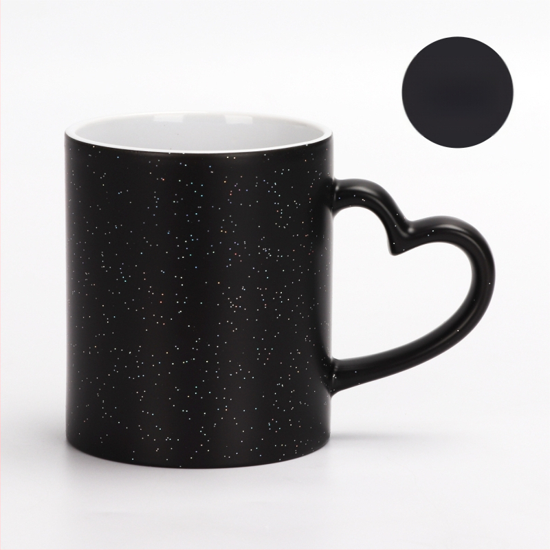 Soojusülekande tass isikupärastatud loominguline trükkimine fotograafiline pilt südame kruus armastus jäätunud värvimuutus kinketass