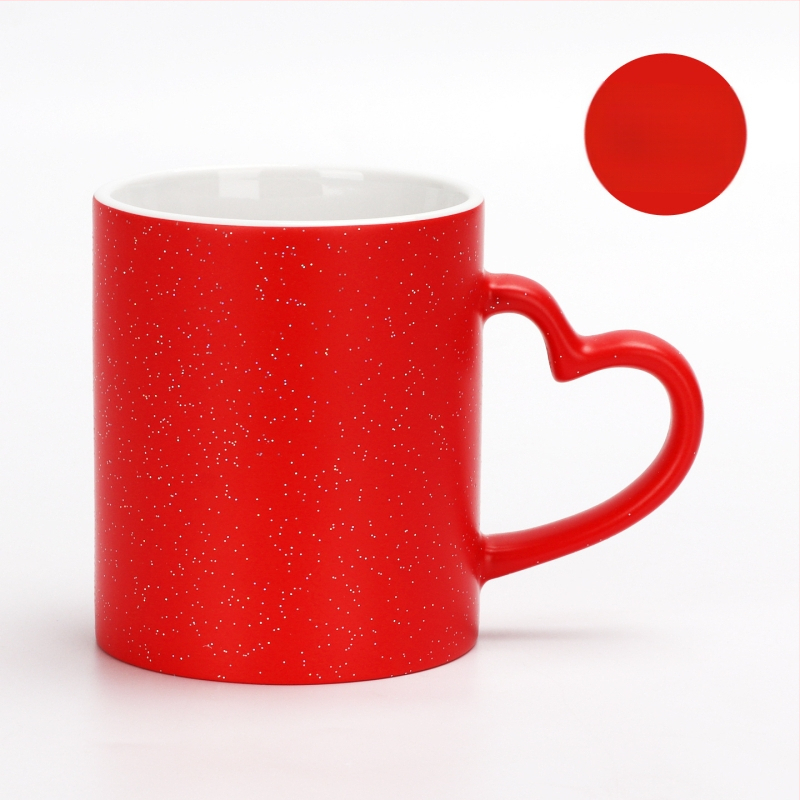 Soojusülekande tass isikupärastatud loominguline trükkimine fotograafiline pilt südame kruus armastus jäätunud värvimuutus kinketass