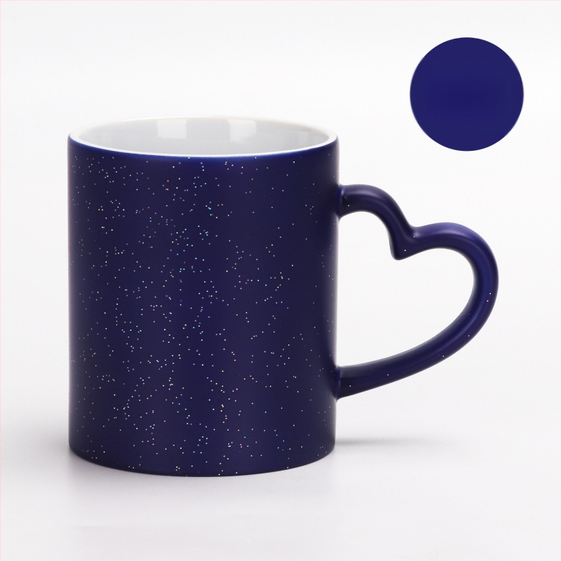 Soojusülekande tass isikupärastatud loominguline trükkimine fotograafiline pilt südame kruus armastus jäätunud värvimuutus kinketass