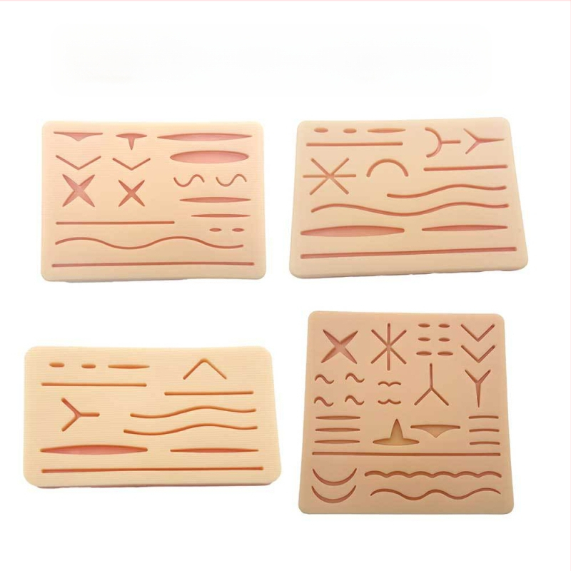 Mitme haava õmbluse harjutusmoodul silikoonist nahakirurgia meditsiinitudengitele simuleeritud haava õmbluse puhastamise treeningvahend