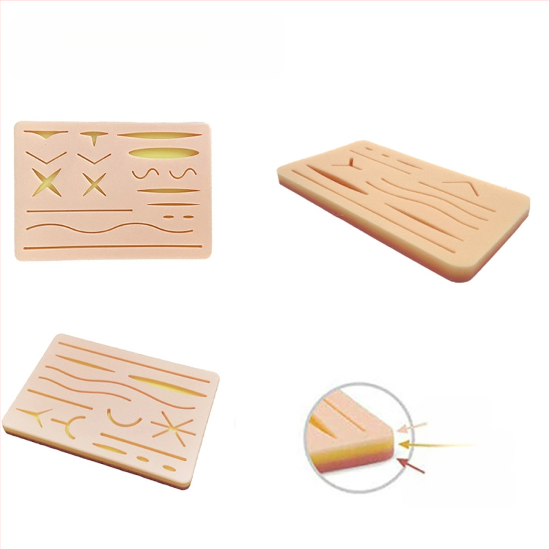 Mitme haava õmbluse harjutusmoodul silikoonist nahakirurgia meditsiinitudengitele simuleeritud haava õmbluse puhastamise treeningvahend