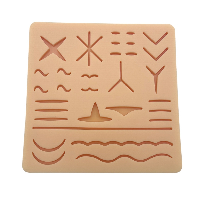 Mitme haava õmbluse harjutusmoodul silikoonist nahakirurgia meditsiinitudengitele simuleeritud haava õmbluse puhastamise treeningvahend