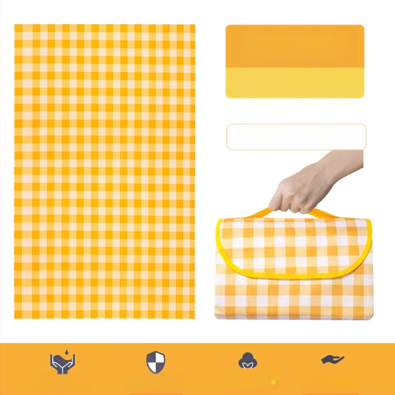 Piknikumatt Niiskuskindel matt Välispiknikumatt Veekindel Paksendatud Oxfordi riie PE Mittekootud Käekott Piknikuriie