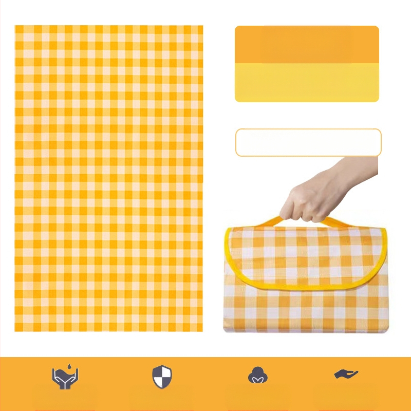 Piknikumatt Niiskuskindel matt Välispiknikumatt Veekindel Paksendatud Oxfordi riie PE Mittekootud Käekott Piknikuriie