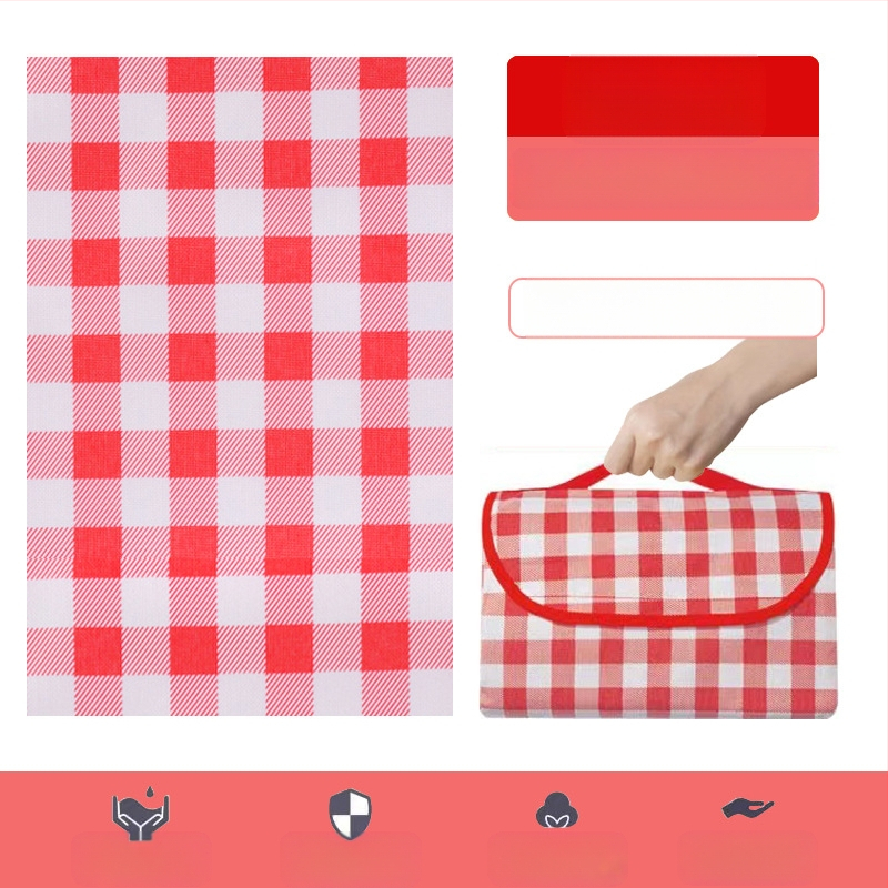 Piknikumatt Niiskuskindel matt Välispiknikumatt Veekindel Paksendatud Oxfordi riie PE Mittekootud Käekott Piknikuriie