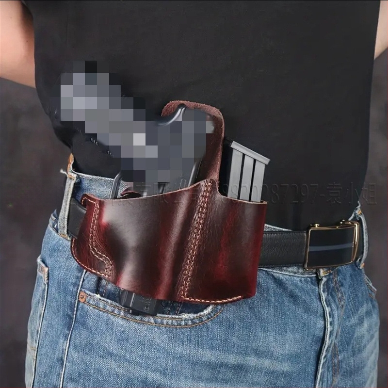 Prie juosmens tvirtinamas šaudymo ginklo dėklas, karvės odos pistoleto dėklas, skirtas naudoti lauke, taktinis 1911 pistoleto dėklas, dėtuvės dėklas, juosmens greito ištraukimo dėklas