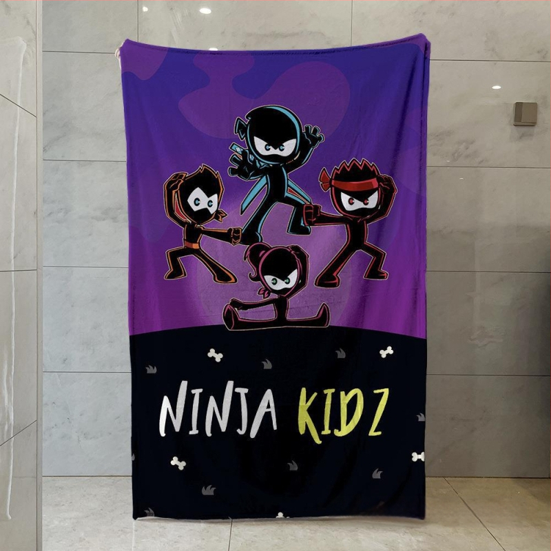 Ninja Kidz Kis Ninja Perifériás Egyoldalas Flanel Takaró, Meleg Kanapétakaró, Puha
