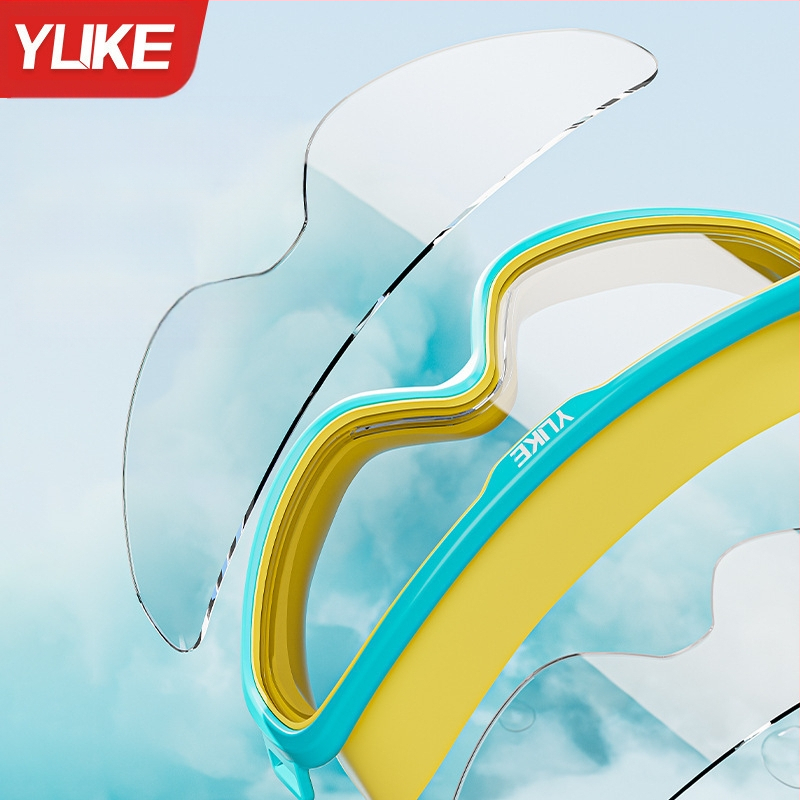 Vaikiški plaukimo akiniai, didelio rėmo, HD, atsparūs rasojimui, vandeniui, berniukams, nardymo profesionalams, plaukimo kepuraitei, tinkantys mergaitėms, plaukimo akiniai