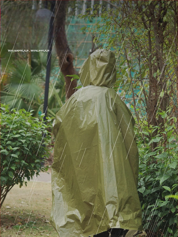 Kültéri vészhelyzeti esőkabát Pe alumínium fólia szigetelő esőkabát túrázáshoz, hegymászáshoz, kerékpározáshoz, kempingezéshez, poncsóhoz, sátorhoz, hálózsákhoz