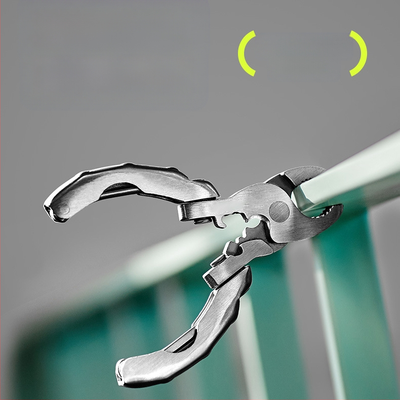 Internet celebrity mini multifunkcionalna kliješta s kornjačom od nehrđajućeg čelika 9 u 1 višenamjenska kliješta odvijač prijenosni EDC alat otvarač za boce