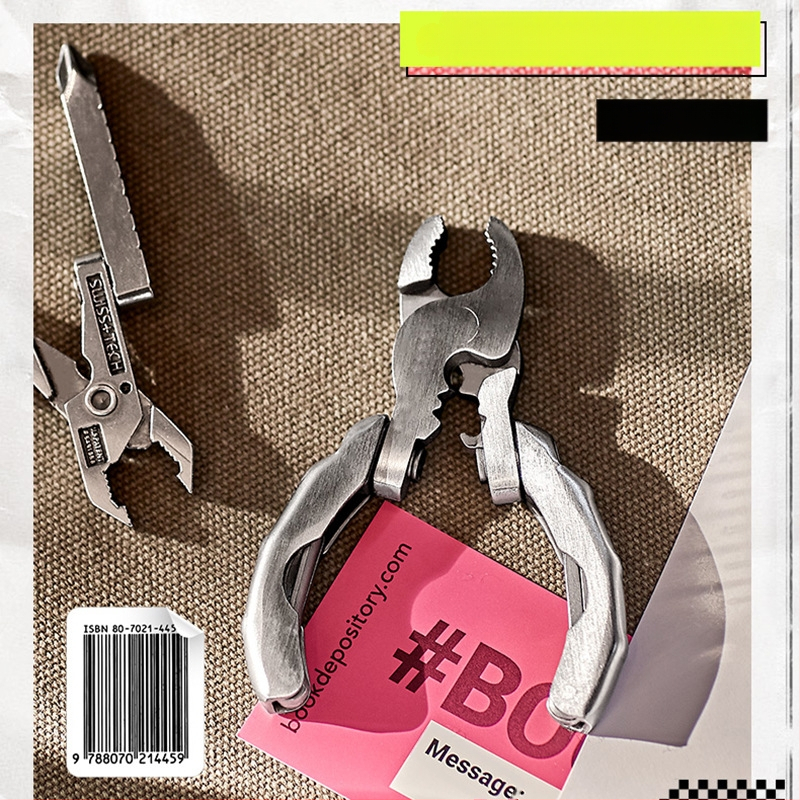 Internet celebrity mini multifunkcionalna kliješta s kornjačom od nehrđajućeg čelika 9 u 1 višenamjenska kliješta odvijač prijenosni EDC alat otvarač za boce